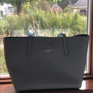 baby blue Coach tote